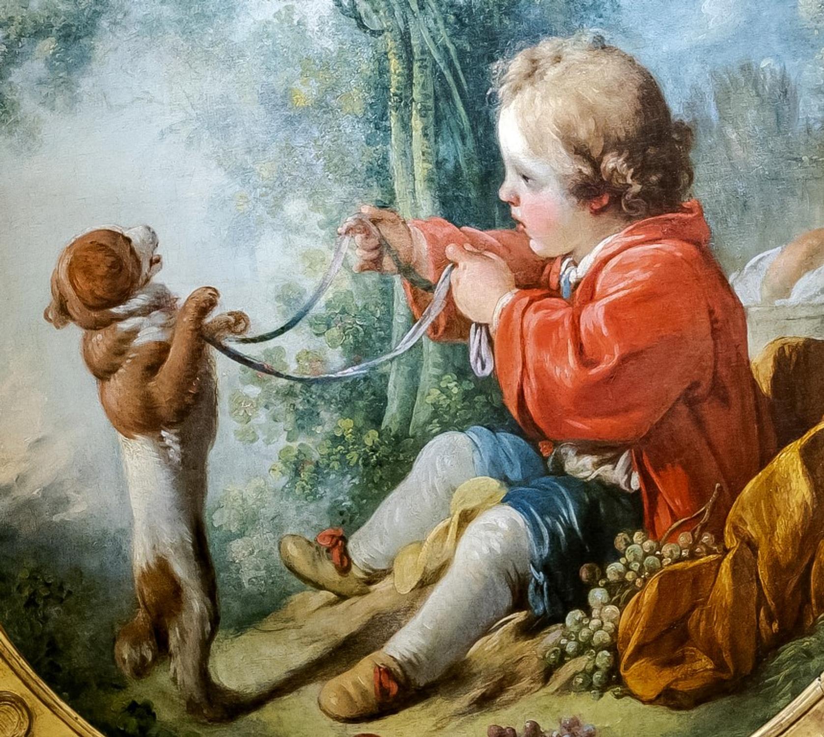 Détail de l'oeuvre " Le Chien savant "
