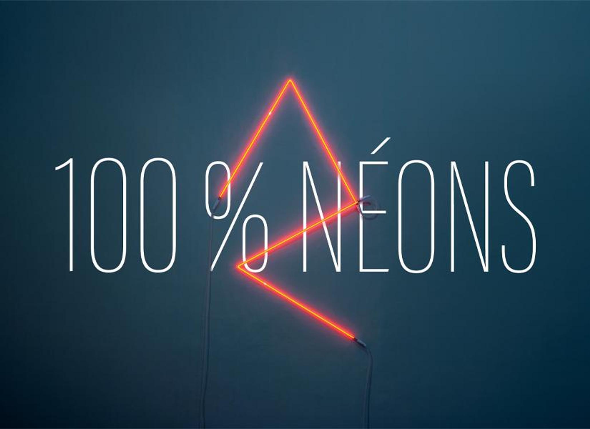 Visuel de l'affiche de l'exposition "100% Néons"