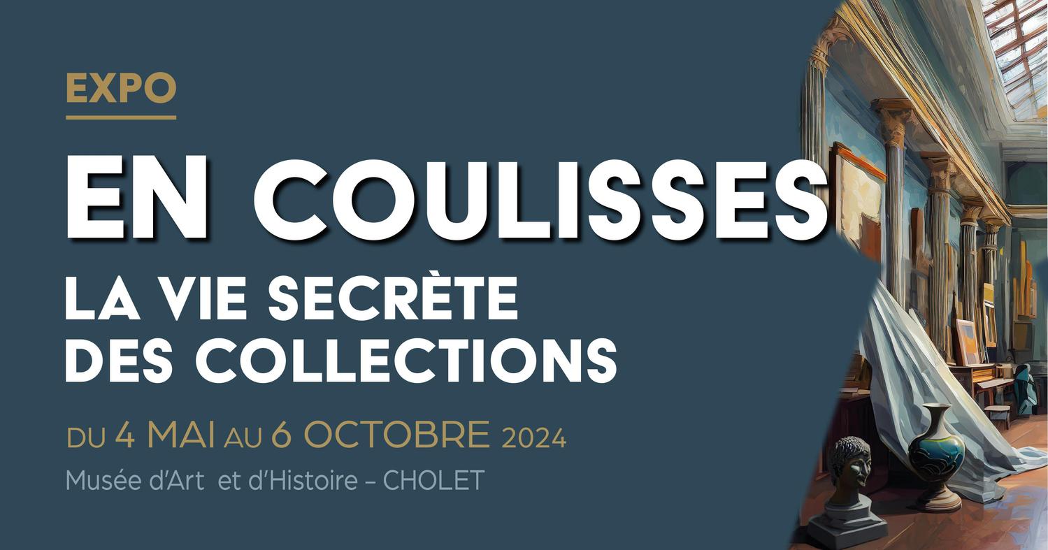 Affiche de l'exposition "En coulisses, la vis secrète des collections"