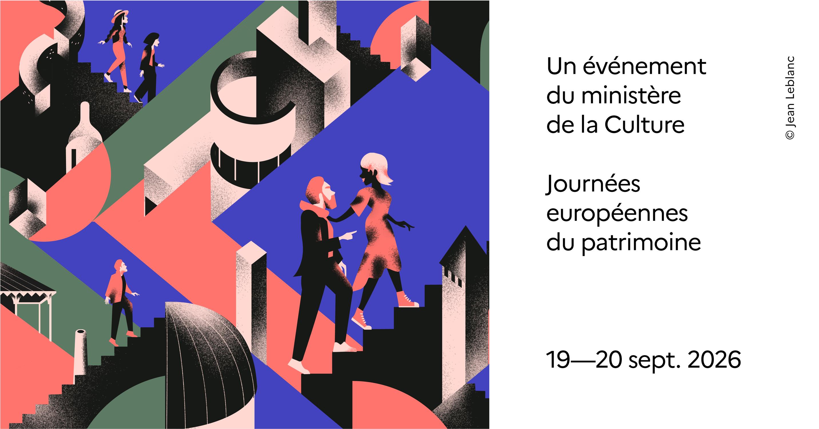 Affiche des Journées européennes du patrimoine les 19 et 20 septembre 2026